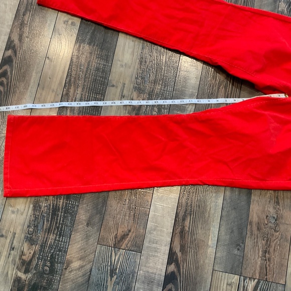 NWT Ann Taylor Loft Reddish Orange Corduroy Curvy Bootcut Jeans Size 29/8 - Picture 6 of 10